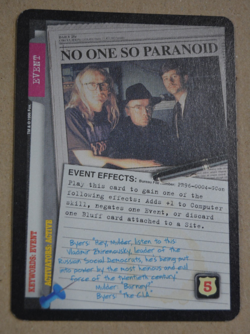 X-FILES CCG TCG RARE NO ONE SO PARANOID 1996 GEN CON PROMO CARD PR96-0004-GCON - Image 2