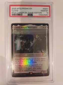 2025 mtg final fantasy cloud #0001 card graded psa gem mt 10 - Image 1
