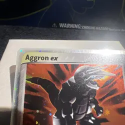 HOLO BLEED Aggron Ex 95/100 EX Sandstorm SWIRL 2003 Pokemon E-Series VTG Card NM - Image 2