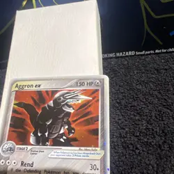 HOLO BLEED Aggron Ex 95/100 EX Sandstorm SWIRL 2003 Pokemon E-Series VTG Card NM - Image 3