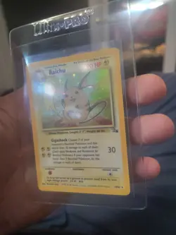 Pokemon 1999 Raichu Card 14/62 Holo Fossil Set - - Image 2