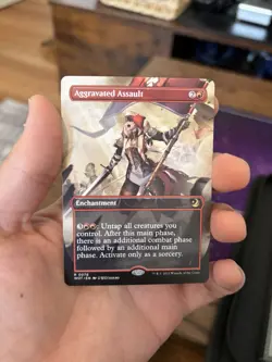 MTG: Aggravated Assault (Anime Borderless) Wilds of Eldraine - Image 1