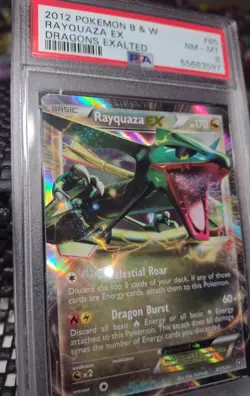 PSA 8 2012 Pokemon B & W Rayquaza EX Dragons Exalted #85/124 - Image 1