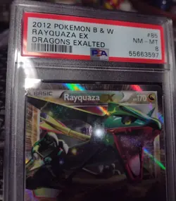 PSA 8 2012 Pokemon B & W Rayquaza EX Dragons Exalted #85/124 - Image 3