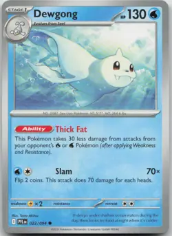 Dewgong 022/094 Common Phantasmal Flames Pokemon Near Mint - Image 1