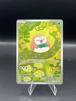 Pokemon Rowlet Illustration Rare Full Art Near Mint Perfect Order 090/088 - Image 1
