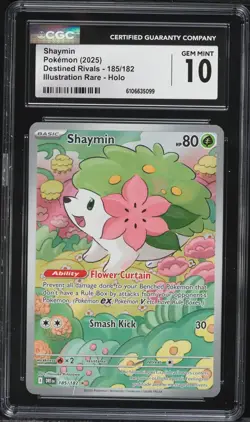 Shaymin #185/182 CGC 10 - 2025 Pokemon Destined Rivals IR - Image 1
