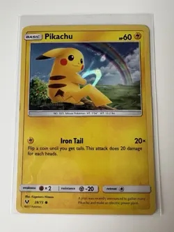 Pikachu 28/73 Holo SM Shining Legends Pokemon TCG Single NM - Image 2