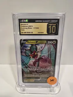 CGC PRISTINE 10 POKEMON 2021 NOIVERN V #117 EVOLVING SKIES - Image 1