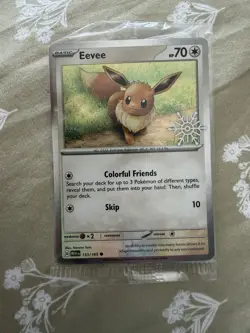 Pokemon TCG Eevee (Holiday Calendar) 133/165 Holo Basic 70 HP English SEALED - Image 1