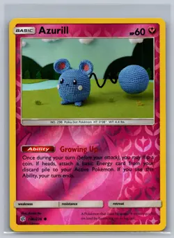 Azurill 146/236 Common Cosmic Eclipse Pokemon Near Mint - Image 1