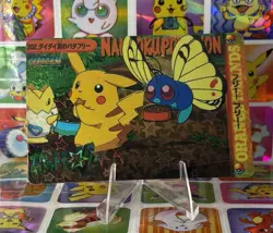 Pokemon Pikachu Holo Prism Vintage Pocket Monsters Vending Sticker 1998 Bandai - Image 1