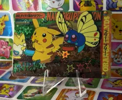 Pokemon Pikachu Holo Prism Vintage Pocket Monsters Vending Sticker 1998 Bandai - Image 2