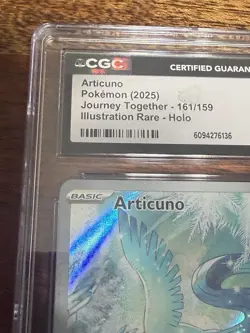 CGC 10 Articuno 161/159 Journey Together Illustration Rare Holo Pokemon GEM MINT - Image 3