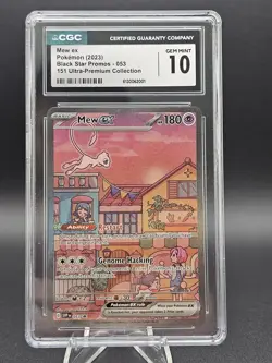 2023 POKEMON SVP EN-SV BLACK STAR PROMO #053 MEW EX CGC 10 GEM MINT - Image 1