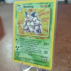 Vintage Pokemon 1999 WotC Base Set Nidoking Holo Rare #11/102 90 HP EN - Image 2