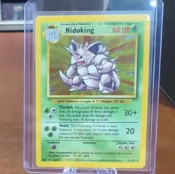 Vintage Pokemon 1999 WotC Base Set Nidoking Holo Rare #11/102 90 HP EN - Image 4