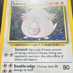 Pokemon TCG Chansey 003/102 Base Set Holo Rare 120 HP English Unlimited - Image 3