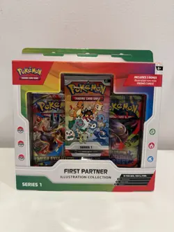 Pokemon TCG First Partner Illustration Collection Series 1 Booster Promo Box - Image 1