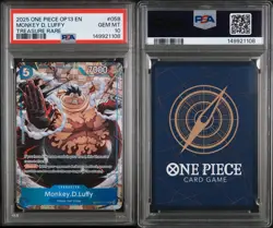 2025 ONE PIECE OP13-058 CARRYING ON HIS WILL MONKEY D LUFFY TREASURE RARE PSA 10 - Image 3