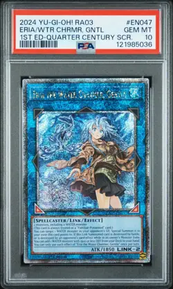 Eria the Water Charmer Gentle Quarter Century Secret Rare 2024 Yugioh PSA 10 - Image 1