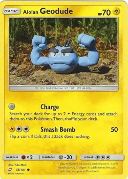 Alolan Geodude x4 Common 35/181 Team Up Pokemon 820650803451 - Image 1