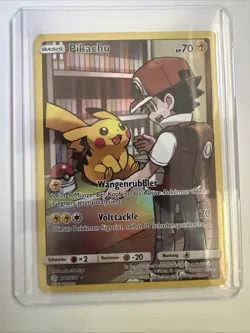 Pokemon TCG Welten Im Wandel Pikachu Ash Deutsch 241/236 2019 Near Mint - Image 1