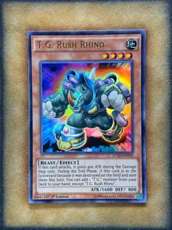 Yugioh T.G. Rush Rhino LC5D-EN210 Ultra Rare 1st Ed NM - Image 1