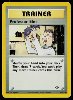 Pokemon Card Neo Genesis Professor Elm 96/111 Uncommon - Image 1