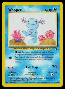 Pokemon Card Neo Discovery Wooper 71/75 Common - Image 1