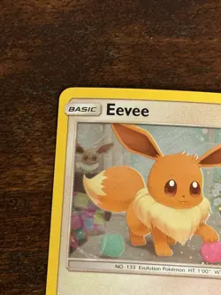 Eevee Pokemon Card Sun & Moon Black Star Promo #SM184 TCG Holo HUGE CLEAN SWIRL - Image 2