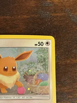 Eevee Pokemon Card Sun & Moon Black Star Promo #SM184 TCG Holo HUGE CLEAN SWIRL - Image 3