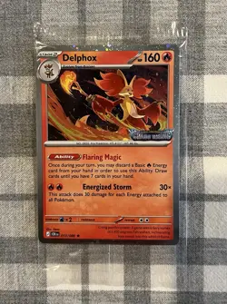SEALED Delphox Chaos Rising Promo Holo Pokemon Card English - Image 1