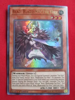 Yugioh Beat, Bladesman Fur Hire MP19-EN247 1st Edition x2! - Image 2