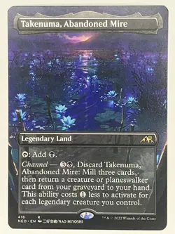 Takenuma, Abandoned Mire NM Borderless Kamigawa: Neon Dynasty 416 MTG Regular - Image 1