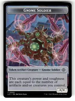 Gnome Soldier Token NM The Lost Caverns of Ixalan 3 MTG Regular Token - Image 1