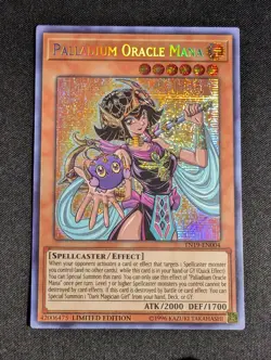 Yugioh - Palladium Oracle Mana TN19-EN004 Limited Prismatic Secret Rare NM - Image 1