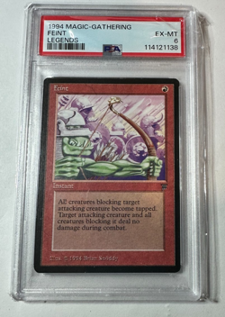 1994 Magic The Gathering Feint Legends PSA 6 - Image 1