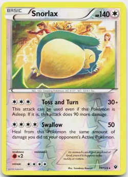 Snorlax 77/124 Rare Fates Collide Pokemon Reverse Holo Near Mint - Image 1