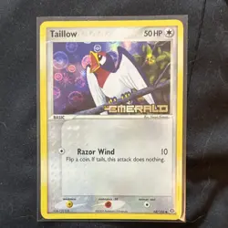 Pokemon Taillow Emerald Reverse Holo Common 50 HP Card 68/106 - Image 1