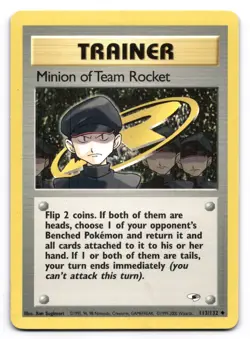 Minion of Team Rocket LP 113/132 Unlimited Gym Heroes Pokemon TCG Regular - Image 1