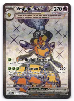 Vespiquen ex NM 212/197 Sv03: Obsidian Flames Pokemon TCG Holo - Image 1