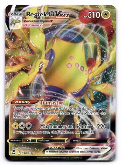 Regieleki VMAX NM 058/195 Silver Tempest Pokemon Holo Rare VMAX - Image 1