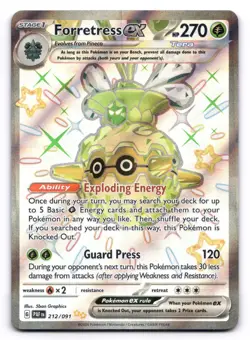 Forretress ex NM 212/091 SV: Paldean Fates Pokemon TCG Holo - Image 1