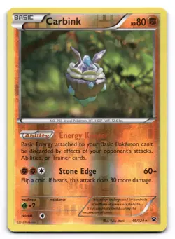 Carbink NM 49/124 Fates Collide Pokemon TCG Reverse Holo - Image 1