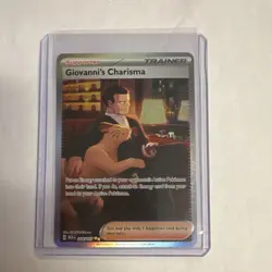 Pokemon TCG 151 Full Art Trainer Giovanni's Charisma 204/165 - Image 1