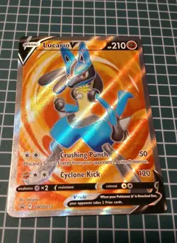Lucario V - SWSH213 (Full Art) Sword & Shield Promo NM Pokemon TCG - Image 1