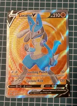 Lucario V - SWSH213 (Full Art) Sword & Shield Promo NM Pokemon TCG - Image 2