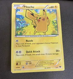Nintendo Pikachu 5/12 McDonald's Collection 2013 Holo Promo Basic 60 HP English - Image 1