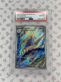 Pokemon 2023 Dragonair 181 Illustration Rare Scarlet & Violet 151 GEM MT PSA 10 - Image 1